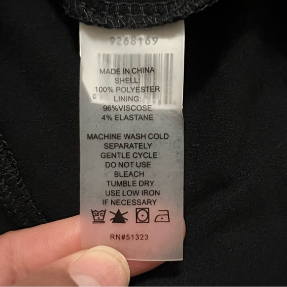 Vince Camuto Sheer Black Pink‎ Floral Tunic Blouse Sparkle Dots Short Sleeve - Picture 11 of 11